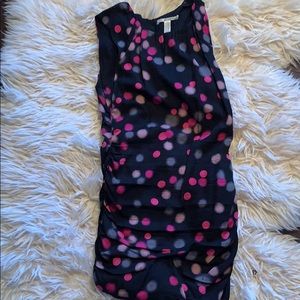 DVF pink and grey polka dot dress